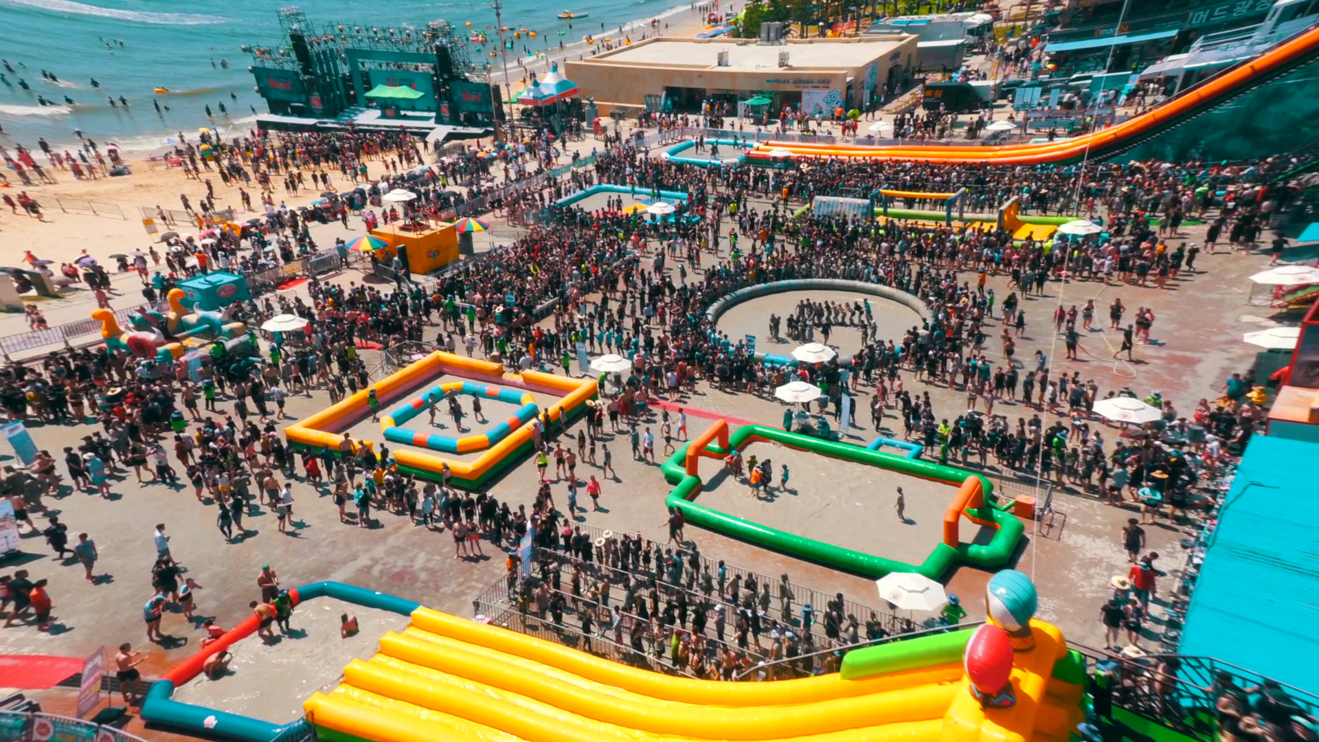 하늘에서 바라 본 머드축제